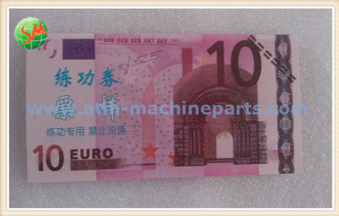 Oryginalny bankomat DieboldParts Media-Test o rozmiarze 10 euro taki sam z prawdziwymi banknotami